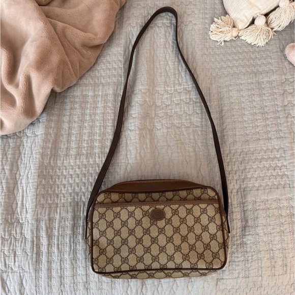 Gucci Tan Patterned Crossbody Bag - Picture 1 of 6